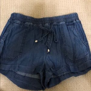 sage denim shorts